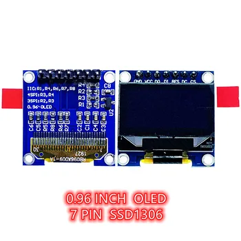 0.96 hüvelyk 7P Fehér/Kék/Sárga Kék OLED Modul SSD1306 Driver IC 128*64 IIC Felület Kép
