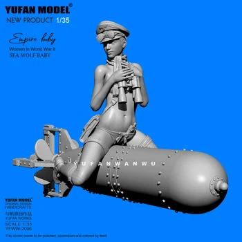 1/35 YUFAN Gyanta modelleket ábra szépség, színtelen, illetve önálló össze YFWW-2096 Kép