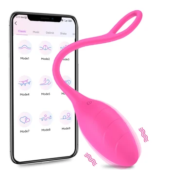 10 Sebesség APP Bluetooth Női Vibrátor A Nők Klitorisz Stimulátor Vezeték nélküli Dildó Távirányító Szerelem Tojás Szex játék Felnőtteknek Kép