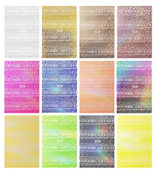 12db/csomag, Különböző színű kígyó szerpentin Köröm Matrica Minták Gumival 3D-s Köröm Matrica, Matricák Makep Art Dekoráció Kép