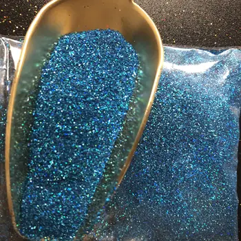 #15 Kék Lézer Ragyogó Pigment Nail Art Glitter Por Tippek a Test Kézműves lengyel Szalon 3d Nail Art Dekoráció B0015 Kép