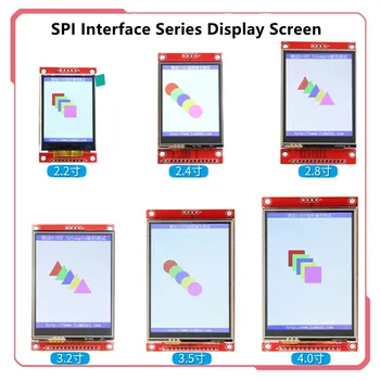 2.2 /2.4/2.8/3.2/3.5/4.0 Hüvelyk SPI TFT LCD Touch Panel Soros Port Modul ILI9341 240x320 Soros LED Kijelző Kép