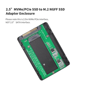 2.5 a NVMe/PCI-E SSD M. 2 NGFF PCIe x4 SSD Adapter Burkolat PCI-Express SSD Kártya Adapter Kép