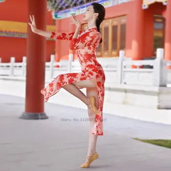 2023 nők tánc qipao ruha tündér jelmez hanfu ruházat kínai hagyományos ősi színpadon ruha kínai népi tánc, jelmez Kép