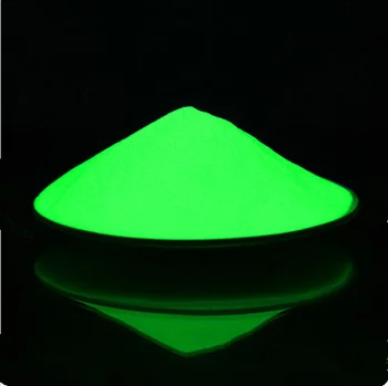 20g/zsák Izzó, sárga, zöld Fénnyel világító por foszforeszkáló pigment Noctilucent Por Világít Sötét Pigment Por Köröm csillogás Kép