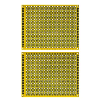 2DB PCB-Testület Sárga kétoldalas Tábla 7*9CM PCB DIY Egyetemes áramköröket Kép
