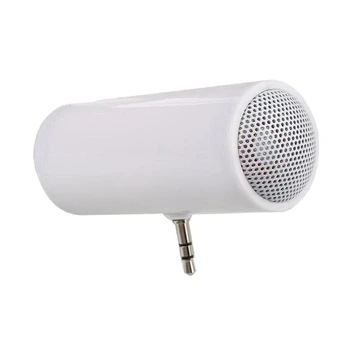 3,5 mm-es Jack Sztereó Mini Hangszóró Hordozható MP3-Lejátszó, Hangszóró, Erősítő, Hangszóró, a Mobil Telefon, Tablet PC-Fehér Kép