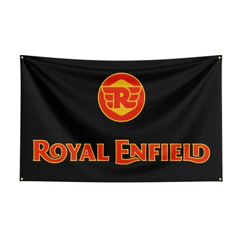 3x5 Királyi enfields Zászló Poliészter Nyomtatott Racing Motorkerékpár Banner A Berendezés 1 Kép