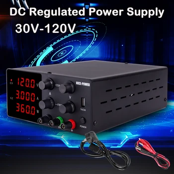 4-digites LED Laboratóriumi Váltás DC Tápegység 30V 60V120V 5A 10A Állítható Változó LABOR Feszültség Szabályzó Pad Forrás 220V Kép