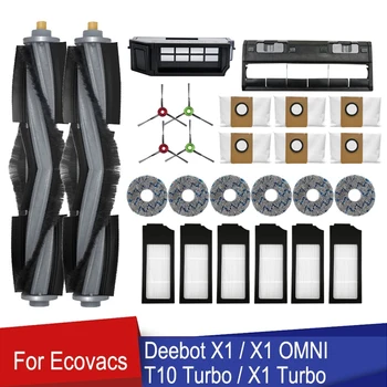 A Ecovacs Deebot X1 OMNI T10 Turbo Robot Porszívó Csere Alkatrészek Por Táska Rag HEPA Szűrő Fő Ecset Mop Ruha Kép