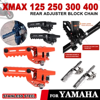 A YAMAHA XMAX300 XMAX 125 250 300 400 Motorkerékpár Tartozékok Autópálya Első Lábát, Csapok Összecsukható Footrests Bilincsek Átmérő 20-26mm Kép