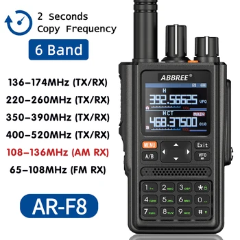 ABBREE AR-F8 GPS Transciver Teljes Zenekar Walkie Talkie Kültéri Kézi Vezeték nélküli Másolás Frekvencia Rádió 999CH Két Rádió Kép