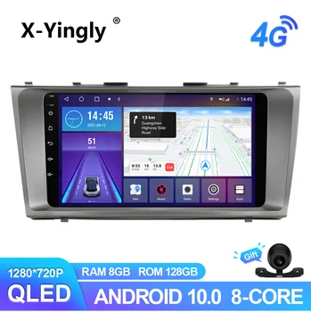 Android 10.0 autórádió Lejátszó Toyota Camry 40 2006-2011 Multimédia GPS Navigációs QLED Vezeték nélküli Carplay 6G 128G DSP Kép
