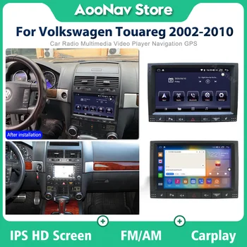Autó AC Panel, Rádió Volkswagen Touareg GP 2002 2003 2004 2005 2006-2010 Multimédia 4G Verzió Video Player GPS Navigáció Kép