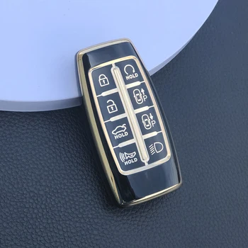 Autó TPU Kulcs burkolata tartó Hyundai Genesis GV70 GV80 GV90 2020 2021 2022 Automatikus Belső Stílus Tartozékok Kép