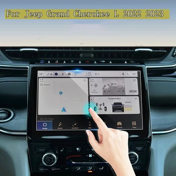 Autós Kiegészítők GPS-Navigáció Edzett Üveg kijelző Védő fólia A Jeep Grand Cherokee L 2022 2023 10.1 inch Védőfólia Kép