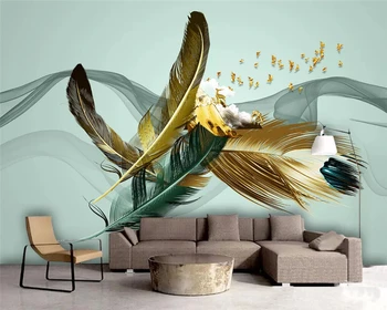 beibehang Szabott környezetbarát kézzel festett színes tollak modern minimalista háttérképet papier peint Kép