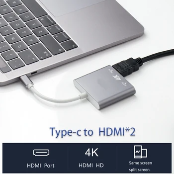 C-típusú HDMI Adapter átalakító 4K USB-C HUB Elosztó Doboz Képernyő Megosztása hdmi elosztó HDMI átalakító Multi-function Dokkoló Kép