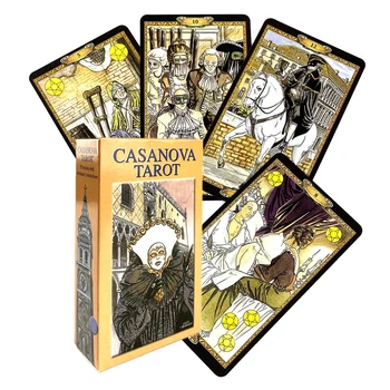 Casanova Tarot Kártya Pakli 78 kártyák Teljes színek Póker Méret minőségi, Tartós Papír Jóslás, Kártya Játék Kép