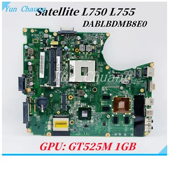 DABLBDMB8E0 Alaplapja A Toshiba Satellite L750 L755 Laptop Alaplap A000080820 A000079330 HM65 DDR3 GT525M 1GB GPU 100% - os munka Kép