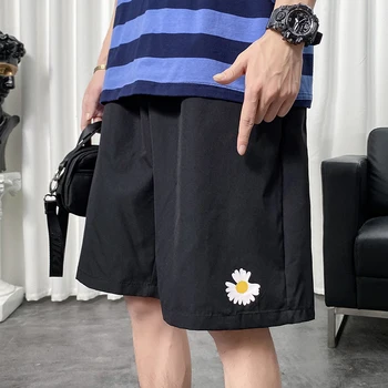 Daisy Nyomtatás Rövidnadrág Férfi ruházat Nyári Divat Trendek Plus Size Streetwear Tini Bő Strand Melegítő Hawaii Túlméretezett Ruhák Kép