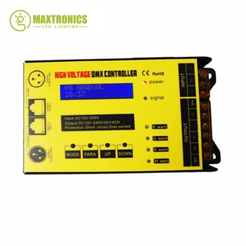 DMX300C AC 110V-240V 50/60HZ Magas Feszültség LCD Kijelző DMX Vezérlő Dekóder A rövidzárlat védelem RGB/RGBW Fények Kép