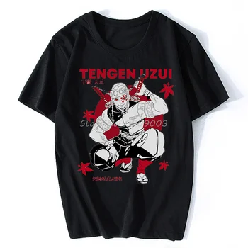 Démon Vadász Hang Pillér Tengen Uzui Vicces Anime Tshirt Férfiak Nők Nyári Pamut póló, Alkalmi Póló Streetwear Unisex Póló Kép
