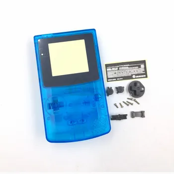 E-házban Tiszta Kék Ház Shell Cover tok Műanyag Képernyő Len Csere Gameboy Color a GBC Játék Konzol Kép