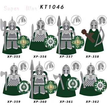 Egyetlen Középkori Lovag Gondor Szökőkút Őr Kardja, Lándzsás Alakok tartozékok építőkövei játékok Sorozat-104 KT1046 XP355 Kép