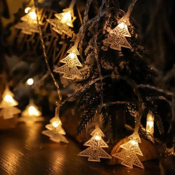 Elemes Csillag String Fény LED tündérfény Gyöngyök karácsonyfa Garland Party Esküvői Haza Ünnep Kerti Dekoráció Kép