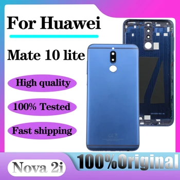 Eredeti Borító A Huawei Mate 10 Lite Nova 2i Vissza az akkumulátorfedelet Hátsó Ajtó Lakhatási Vissza az Esetben Csere Alkatrészek Fényképezőgép Objektív Kép
