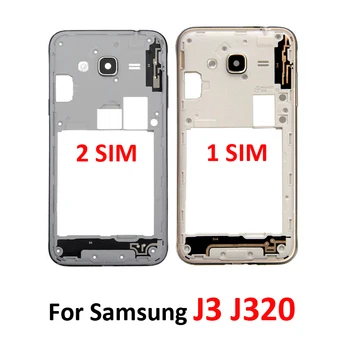 Eredeti Középső Keret Keret Samsung Galaxy J3 2016 J320 J320F J320H Telefon Új Lakások Alváz Hatalom Hangerő Gomb Kép