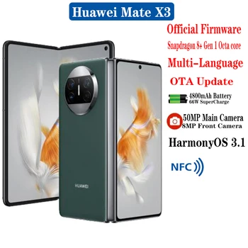 Eredeti Új Huawei Mate X3 Hajtogatott Képernyőn Okostelefon 4800mAh 66W HarmonyOS 3.1 50MP Hátsó Kamera Snapdragon 8+ Gen 1 Okta Kép