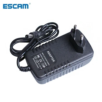ESCAM EU Típusú AC 100-240V DC 12V 2A Tápegység CCTV Kamera LED Szalag AC/DC Adapter tápkábel Adapter 5.5x2.1mm Kép