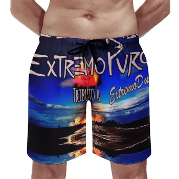 Extremoduro Anime BeachHot Eladó Állítható Húzózsinórral Lélegző, Gyorsan Száraz Férfi Strand ShortsSports Laza, Rugalmas Hawaii Nadrág Kép