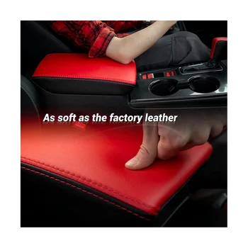 Fekete Mikroszálas Bőr Belső Központ Ellenőrzési Karfa Borító Kárpitozás, Honda Civic 11 Gen Sedan 2022 Kép