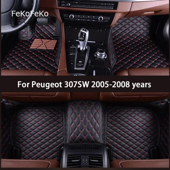 FeKoFeKo Egyedi Autó Szőnyeg Peugeot 307SW 2005 2006 2007 2008 év Láb Coche Tartozékok Szőnyegek Kép