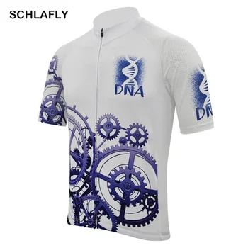 Felszerelés DNS-fehér kerékpározás jersey rövid ujjú nyári kerékpáros viselni jersey-road mez kerékpáros ruházat kerékpár ruhát schlafly Kép