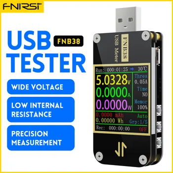 FNB38 Aktuális Feszültség Mérő USB Teszter QC4+ PD3.0 2.0 PPS Gyors Töltés Jegyzőkönyv Kapacitás Teszt Kép