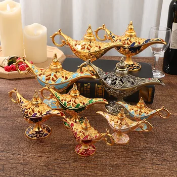 Fény Luxus Arany Minta Aladdin Bűvös Lámpa Vacsora Dekoráció, Kézműves Nappali Dekoráció Otthon Tartozékok Kép