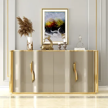 Fény luxus szél bejárati ajtó tornácon kabinet high-end nappali dekoráció kabinet olasz földre oldalsó szekrény Kép