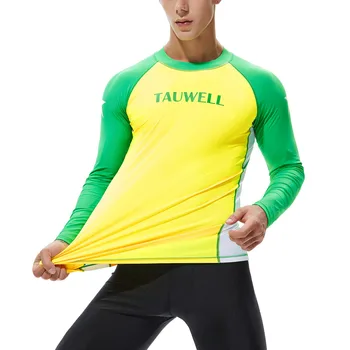 Férfi új termék indított UV fényvédő ing, Hosszú ujjú beach szörfözés öltöny, Fürdőruha Upf 50+fényvédő Camiseta Kép