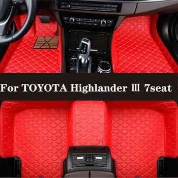 HLFNTF Teljes surround egyedi autó szőnyeg TOYOTA Highlander ⅲ 7seat 2015-2018 autó tartozékok Autóipari belső Kép