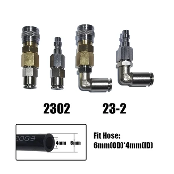 HPA (MINKET) 2302 23-2 Foster Gyorsan húzza ki QD Adapter, Push-Cső Felszerelése Közgyűlés 1/4Inch 6mm(OD), 4 mm(ID) Tömlő Kép
