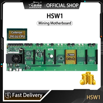 HSW Bányászati Alaplap Támogatja a 8 GPU-Val 8PCIE X16 Slot Fedélzeti Processzor DDR3 SODIMM RAM MSATA HD ETH Bányász Alaplap Kép