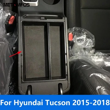 Hyundai Tucson 2015 2016 2017 2018 Középkonzol Kartámasz Tároló Doboz Tálca Raklap Szervező Konténer Szekrény Autó Stílus Kép