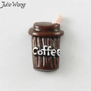 Julie Wang 10db Gyanta Barna Kávét Cameo Cabochons Varázsa Az Nyaklánc, Medál, Ékszer Készítés Kiegészítő, Dekoráció Megállapítások Kép