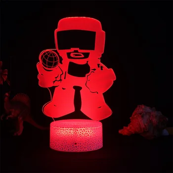 Játék a Szobában Játék Ábra FNF LED péntek Este: Funkin Éjszakai Fény Led Panel Világítás 3D Lámpa Aranyos Szoba Dekoráció Ajándék Barátok Kép