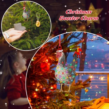 Karácsonyfa Medálok DIY Csirke Csepp Dísz Karácsonyi Csirke Varázsa Ünnepi Buli Otthon Dekoráció Kiegészítők Kép