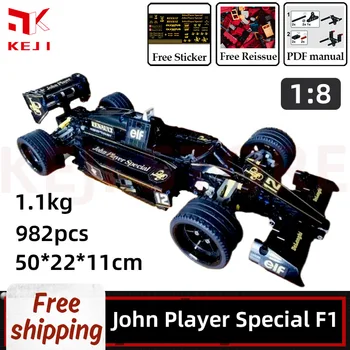 KEJI MOC-70614 John Player Special F1 Racing Sport Autó Formula-1-1:8 Modell építőkövei Tégla Kit Felnőtt Játékok Karácsonyi Ajándék Kép